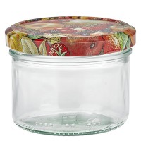 230ml Cilinderglas + BasicSeal-deksel Fruitdecoratie 230ml Cilinderglas + BasicSeal-deksel Fruitdecoratie