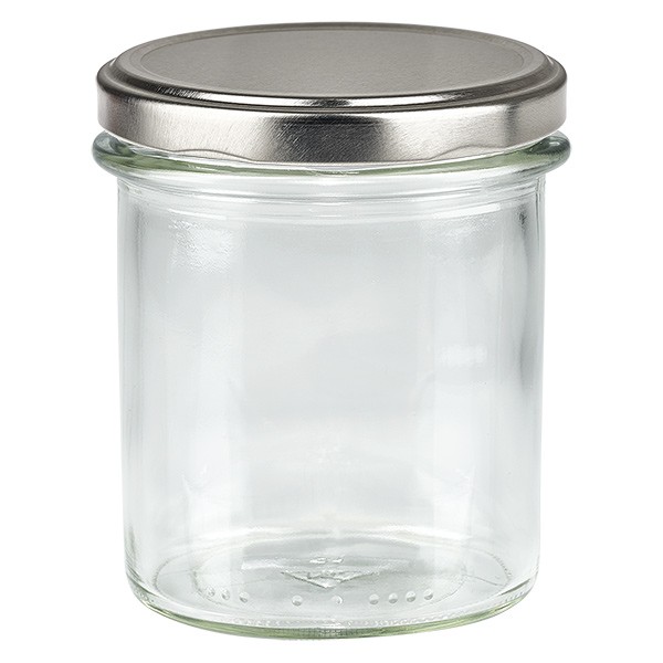 350 ml trommelglas met BasicSeal deksel zilver UNiTWiST