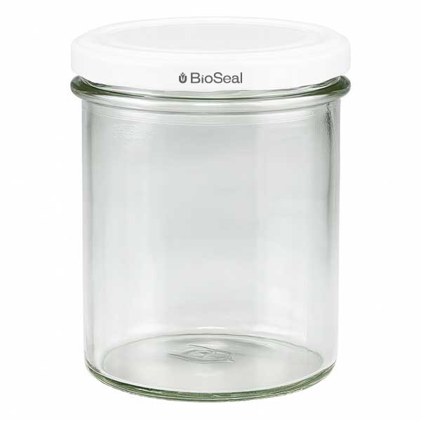 Verre renversé de 350 ml avec couvercle BioSeal blanc UNiTWIST