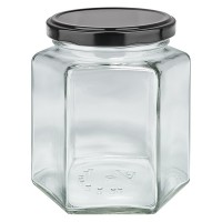 390ml Hexaglas avec couvercle BasicSeal noir UNiTWiST 390ml Hexaglas avec couvercle BasicSeal noir UNiTWiST