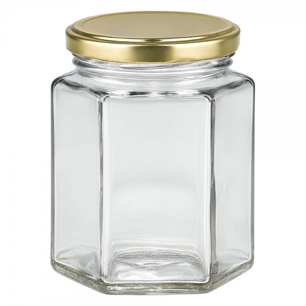 Honingpot 250 g met gouden deksel BasicSeal UNiTWIST