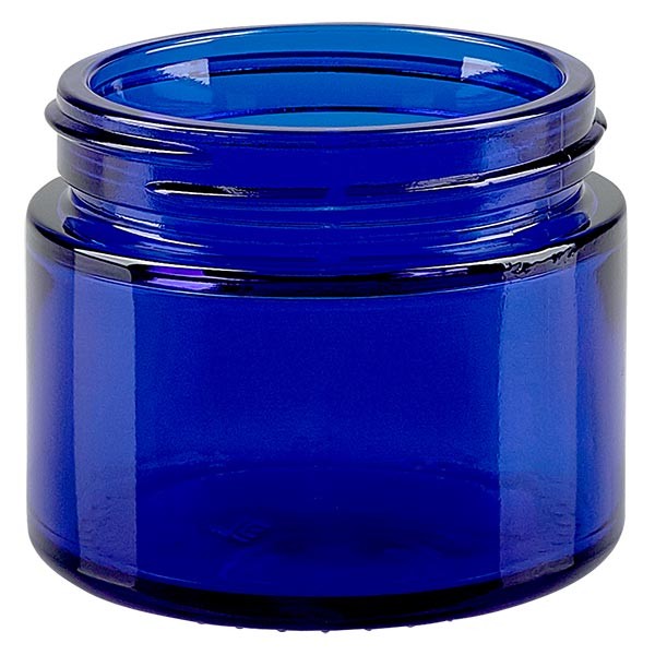 Glazen pot 50ml royalblauw, zonder sluiting