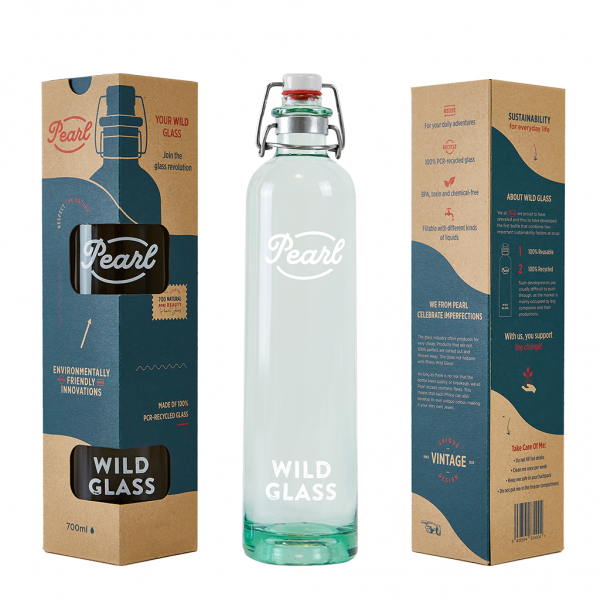 Pearl Bottle 70 CL Swing Clip, Wild Glass