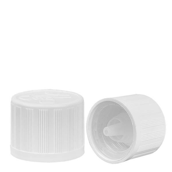 Bouchon compte-gouttes blanc 18mm sécu enfants standard