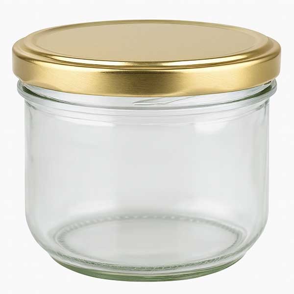 260 ml trommelglas met BasicSeal deksel goud UNiTWIST