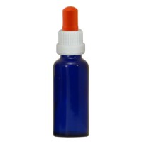 Pipetfles blauw 30ml, pipet wit/rood VR Pipetfles blauw 30ml, pipet wit/rood VR
