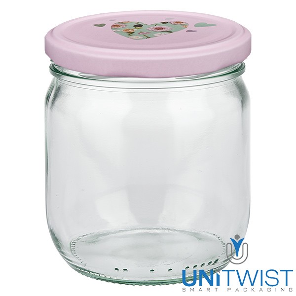425 ml ronde pot + BasicSeal-deksel hart roze UNiTWIST®