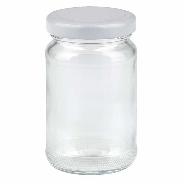 110ml rond glas met BasicSeal deksel wit UNiTWIST