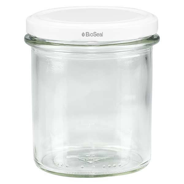 UNITWIST glazen potten 350ml sturtglas met wit Twist-Off deksel TO82