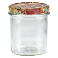 Verre renversé 350ml + couvercle BasicSeal décor fruits UNiTWiST Verre renversé 350ml + couvercle BasicSeal décor fruits UNiTWiST