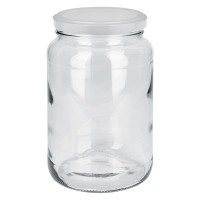 1700ml Verre rond avec couvercle BasicSeal blanc UNiTWIST 1700ml Verre rond avec couvercle BasicSeal blanc UNiTWIST