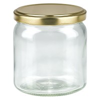 Verre rond 408ml avec couvercle BasicSeal or UNiTWIST Verre rond 408ml avec couvercle BasicSeal or UNiTWIST