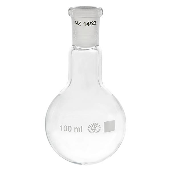 Ballon 100 ml col étroit borosilicate avec rodage normalisé 14/23