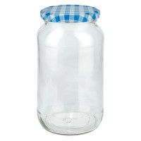 1062ml Verre rond + couvercle BasicSeal bleu/blanc UNiTWiST 1062ml Verre rond + couvercle BasicSeal bleu/blanc UNiTWiST