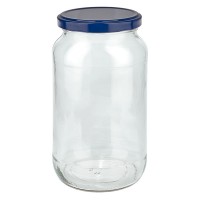 1062ml rond glas + BasicSeal deksel blauw UNiTWIST 1062ml rond glas + BasicSeal deksel blauw UNiTWIST