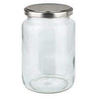 Verre rond 795ml avec couvercle BasicSeal argent UNiTWiST Verre rond 795ml avec couvercle BasicSeal argent UNiTWiST