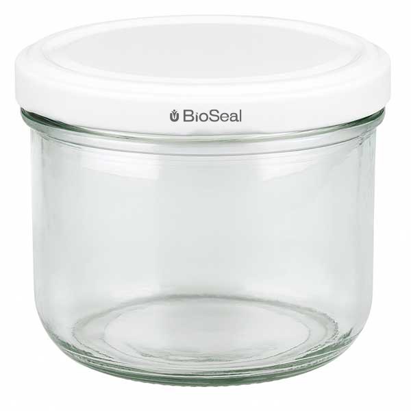 260 ml trommelglas met BioSeal deksel wit UNiTWIST