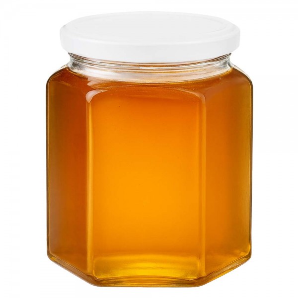 Pot à miel 400 g avec couvercle blanc BasicSeal UNiTWIST