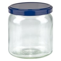 408ml rond glas + BasicSeal deksel blauw UNiTWIST 408ml rond glas + BasicSeal deksel blauw UNiTWIST
