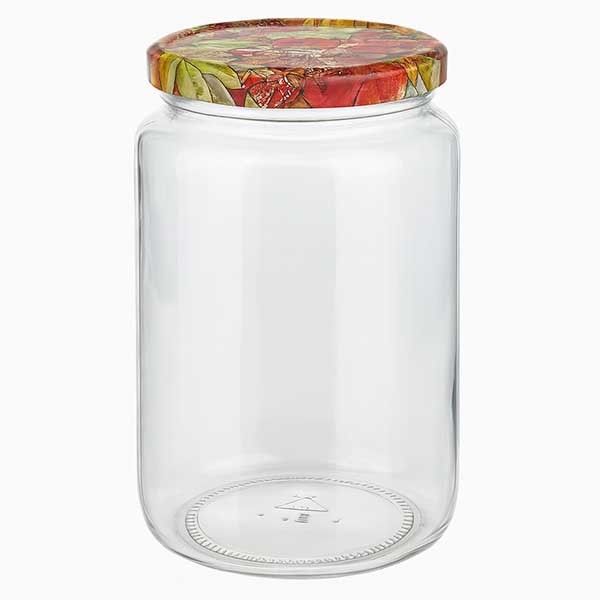 795ml rond glas + BasicSeal deksel fruitdecor UNiTWiST