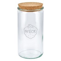 1590ml cylinderpot WECK RR100 met kurk naturel 1590ml cylinderpot WECK RR100 met kurk naturel