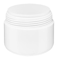 Preview: Crèmepot 'Softline' wit 5ml met schroefdop en afdekplaatje Preview: Crèmepot 'Softline' wit 5ml met schroefdop en afdekplaatje