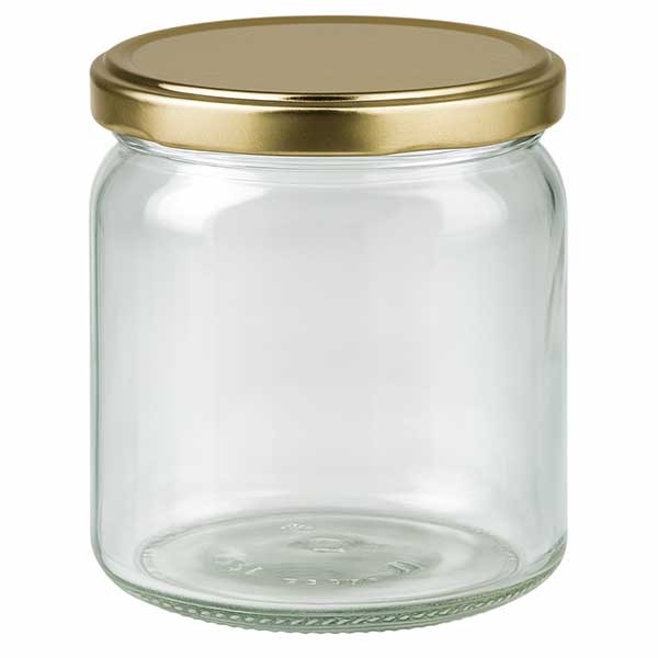 408ml rond glas met BasicSeal deksel goud UNiTWIST