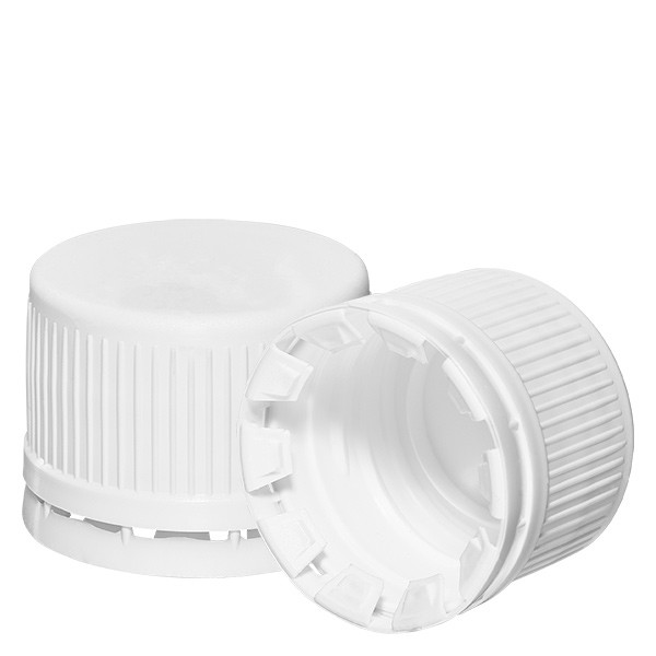 Schroefsluiting wit 28 mm met VR (voor EuroMed flessen)