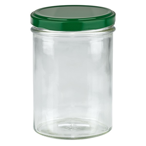 435 ml trommelglas + BasicSeal deksel groen UNiTWIST