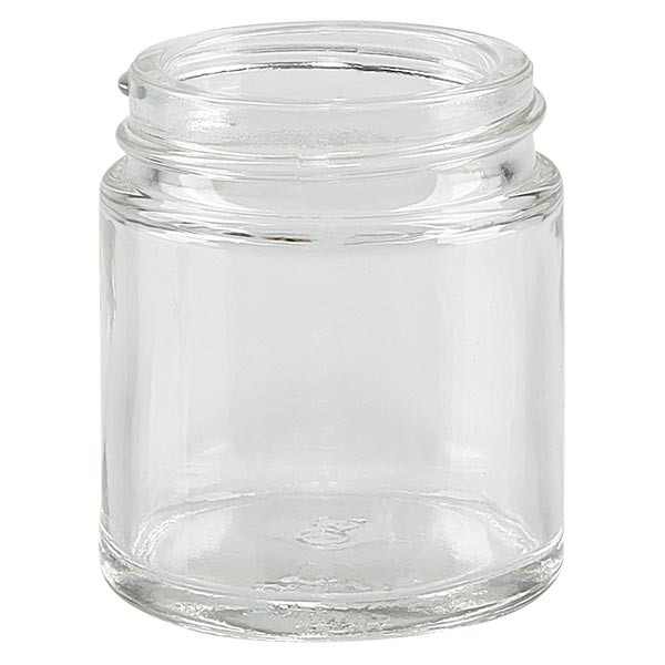 Glazen pot 30ml helder glas 38mm/R3, zonder sluiting